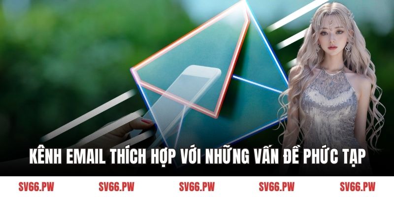 Kênh email thích hợp với những vấn đề phức tạp